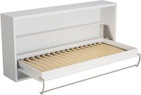 Шкаф-кровать трансформер Макс Стайл Wave 36мм 90x200 (белый базовый W908 ST2) - 