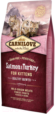 Сухой корм для кошек Carnilove Salmon & Turkey For Kittens Healthy Growth / 512225 (2кг)