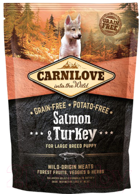 Сухой корм для собак Carnilove Salmon & Turkey for Large Breed Puppy / 150823 (1.5кг)