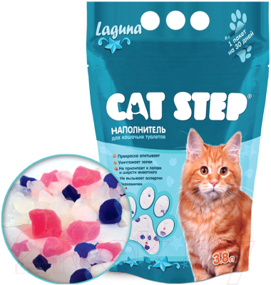 Наполнитель для туалета Cat Step Лагуна / 20363002 (3.8л)