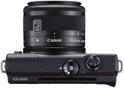 Беззеркальный фотоаппарат Canon EOS M200 EF-M IS STM Kit 15-45mm / 3699C010 (черный)