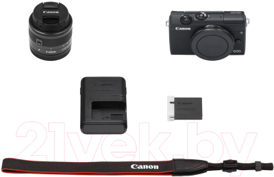 Беззеркальный фотоаппарат Canon EOS M200 EF-M IS STM Kit 15-45mm / 3699C010 (черный)