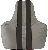 Бескаркасное кресло Flagman Спортинг С1.1-354 (cерый/черные полоски) - 
