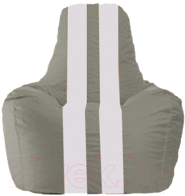 Бескаркасное кресло Flagman Спортинг С1.1-334 (серый/белые полоски)