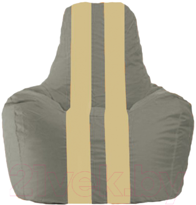 Бескаркасное кресло Flagman Спортинг С1.1-344 (серый/светло-бежевые полоски)