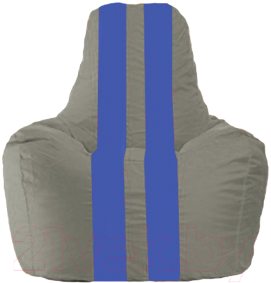 Бескаркасное кресло Flagman Спортинг С1.1-345 (серый/синие полоски)