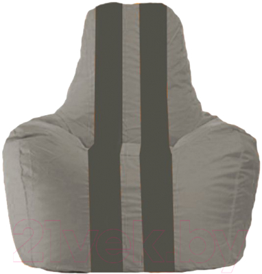Бескаркасное кресло Flagman Спортинг С1.1-351 (серый/темно-серые полоски)