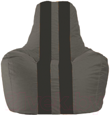Бескаркасное кресло Flagman Спортинг С1.1-475 (тёмно-серый/черные полоски)