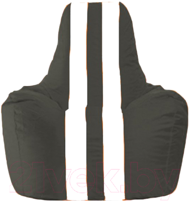 Бескаркасное кресло Flagman Спортинг С1.1-392 (чёрный/белые полоски)