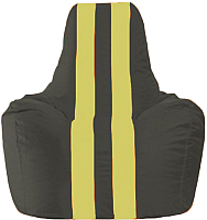 Бескаркасное кресло Flagman Спортинг С1.1-396 (чёрный/желтые полоски) - 