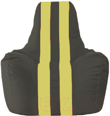 Бескаркасное кресло Flagman Спортинг С1.1-396 (чёрный/желтые полоски)