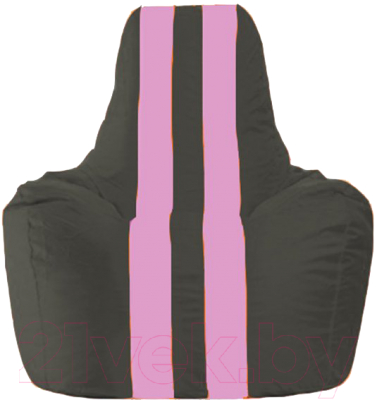 Бескаркасное кресло Flagman Спортинг С1.1-469 (чёрный/розовые полоски)
