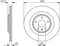 Тормозной диск Bosch 0986479552 - 