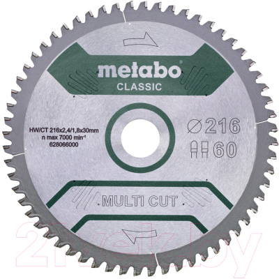 Пильный диск Metabo 628667000
