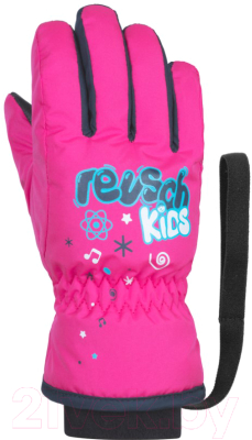 Перчатки лыжные Reusch Kids / 4885105 350 (р-р 3, Pink Glo)