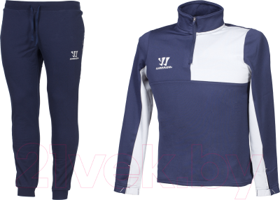 Костюм хоккейный Warrior Alpha Sportswear Sweat Youth / JP738110+JT738112 NV (XS, синий)