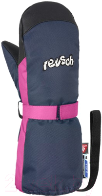 Варежки лыжные Reusch Happy Mitten / 4985520 4466 (р-р 4, Dress Blue/Pink Glo)