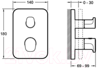 Смеситель Jacob Delafon Modulo E75389-CP