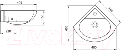 Изображение товара Умывальник Santeri Радиан 131309S0010B0