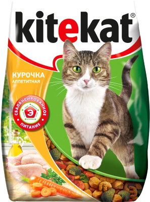 Сухой корм для кошек Kitekat Аппетитная курочка (1.9кг)