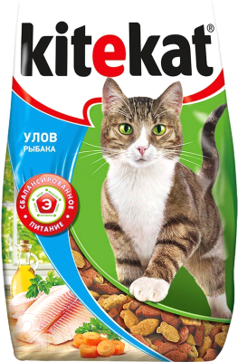 Сухой корм для кошек Kitekat Улов рыбака (1.9кг)