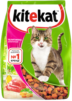 Сухой корм для кошек Kitekat Телятинка аппетитная (350г)