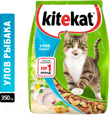 Сухой корм для кошек Kitekat Улов рыбака (350г)