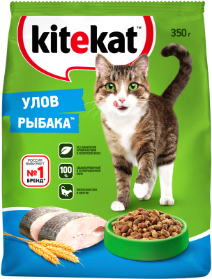 Сухой корм для кошек Kitekat Улов рыбака (350г)