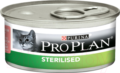 Влажный корм для кошек Pro Plan Sterilised Salmon&Tuna (85г)