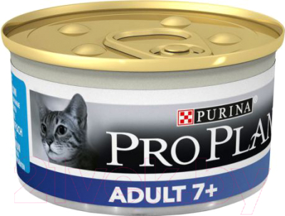 Влажный корм для кошек Pro Plan Adult 7+ Tuna (85г)