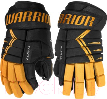 Перчатки хоккейные Warrior Alpha DX3 / DX3G9-BVG13 (черный/золото)