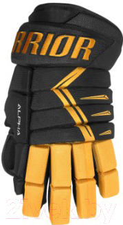 Перчатки хоккейные Warrior Alpha DX3 / DX3G9-BVG14 (черный/золото)