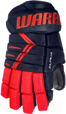 Перчатки хоккейные Warrior Alpha DX3 / DX3G9-NRD09 (синий/красный)