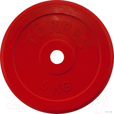 Диск для штанги Torres PL50405 (5кг, красный)