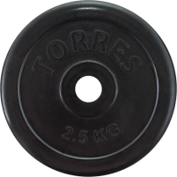 Диск для штанги Torres PL50692 (2.5кг, черный) - 