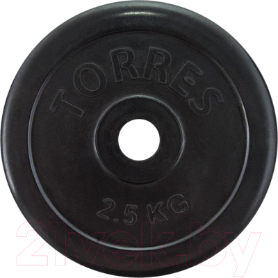Диск для штанги Torres PL50692 (2.5кг, черный)