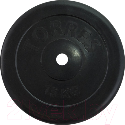 Диск для штанги Torres PL507215 (15кг, черный)