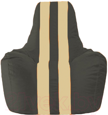 Бескаркасное кресло Flagman Спортинг С1.1-471 (чёрный/светло-бежевые полоски)