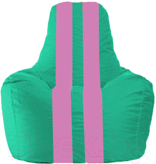 Бескаркасное кресло Flagman Спортинг С1.1-295 (бирюзовый/розовые полоски)