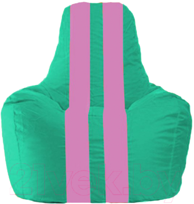 Бескаркасное кресло Flagman Спортинг С1.1-295 (бирюзовый/розовые полоски)