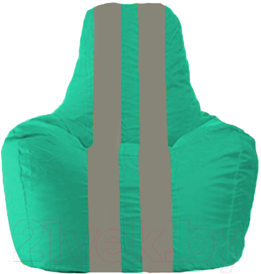 Бескаркасное кресло Flagman Спортинг С1.1-292 (бирюзовый/серые полоски)