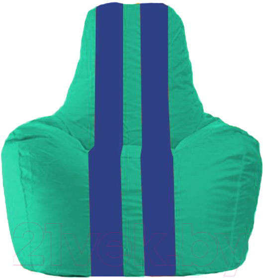 Бескаркасное кресло Flagman Спортинг С1.1-291 (бирюзовый/синие полоски)