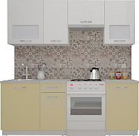 Кухонный гарнитур ВерсоМебель ЭкоЛайт-5 2.0 (белый/персик) - 