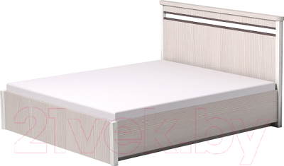 Двуспальная кровать Глазов Бриз 32.2 с ПМ 160x200 (бодега светлый)