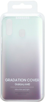 Чехол-накладка Samsung Gradation Cover для Galaxy A40 / EF-AA405CBEGRU (черный)