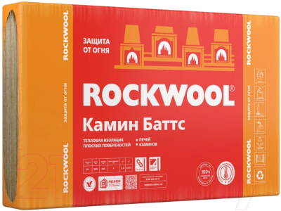 Минеральная вата Rockwool Камин Баттс 1000x600x30 (упаковка)
