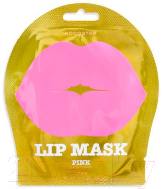 Патчи для губ Kocostar С ароматом персика (3г, розовый)