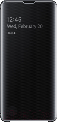 Чехол-книжка Samsung Clear View Cover для S10 / EF-ZG973CBEGRU (черный)