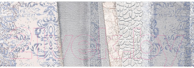 Декоративная плитка Нефрит-Керамика Темари / 04-01-1-17-05-06-1117-2 (600x200, серый)