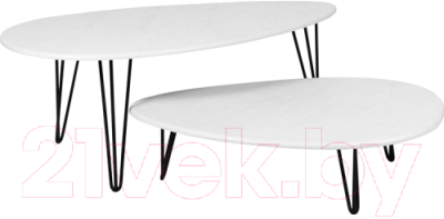 Журнальный столик Калифорния мебель Шеффилд (белый бетон)